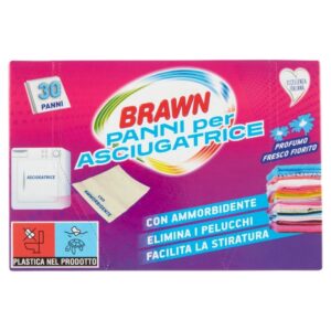 SERVETELE PARFUMATE CU BALSAM PENTRU MASINA DE USCAT RUFE ,BRAWN 30 BUC
