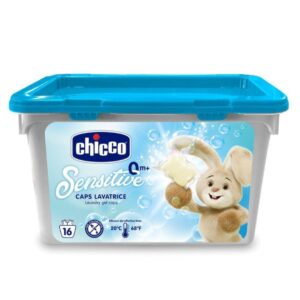Detergent hipoalergenic pentru haine, capsule cu gel Chicco, 0luni+, 16 buc.