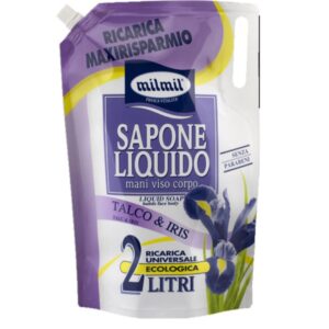 Rezerva sapun lichid Mil Mil Talc si Iris, 2000 ml