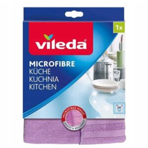 Laveta de bucatarie 2 in 1, Vielda, Poliester, Mov, 32 x 32 cm