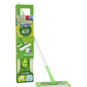 Mop Uscat/Umed Swiffer Trap & Lock 1 Mop, 8 Rezerve lavete uscate + 3 Rezerve lavete umede