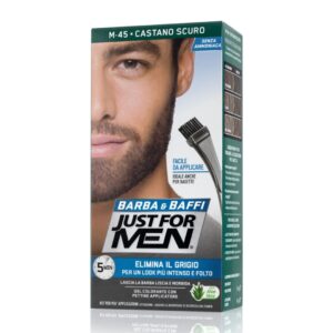 Vopsea pentru barba si mustata, Just For Men, Castano Scuro, 14 ml