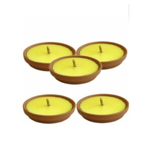 Set 5 Lumanari Citroenella Terracotta Anti-Tantari pentru exterior 5