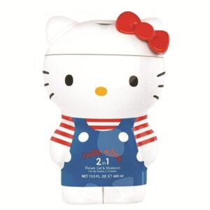 Gel de dus si sampon pentru copii Hello Kitty, 2 in 1, 400 ml, testat dermatologic