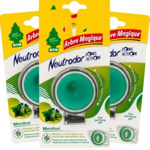 3xDeodorant auto Arbre Magique Neutrodor lunga durata Menthol