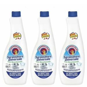 Pachet 3 x Rezerva Degresant Universal cu Bicarbonat, ChanteClair Sgrassatore, Solutie 600 ml